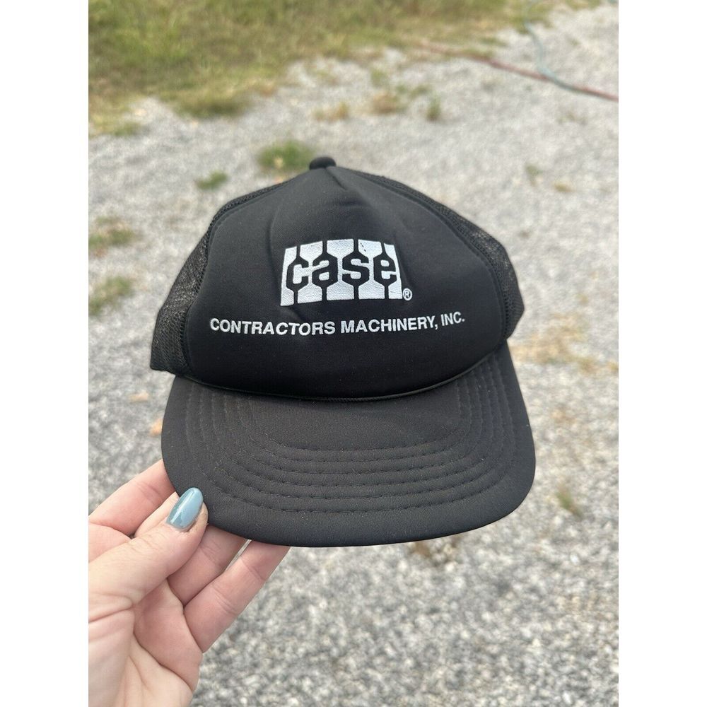 Vtg CASE Contractors Machinery Inc. Trucker SnapBack‎ Hat - Kenda - Farm